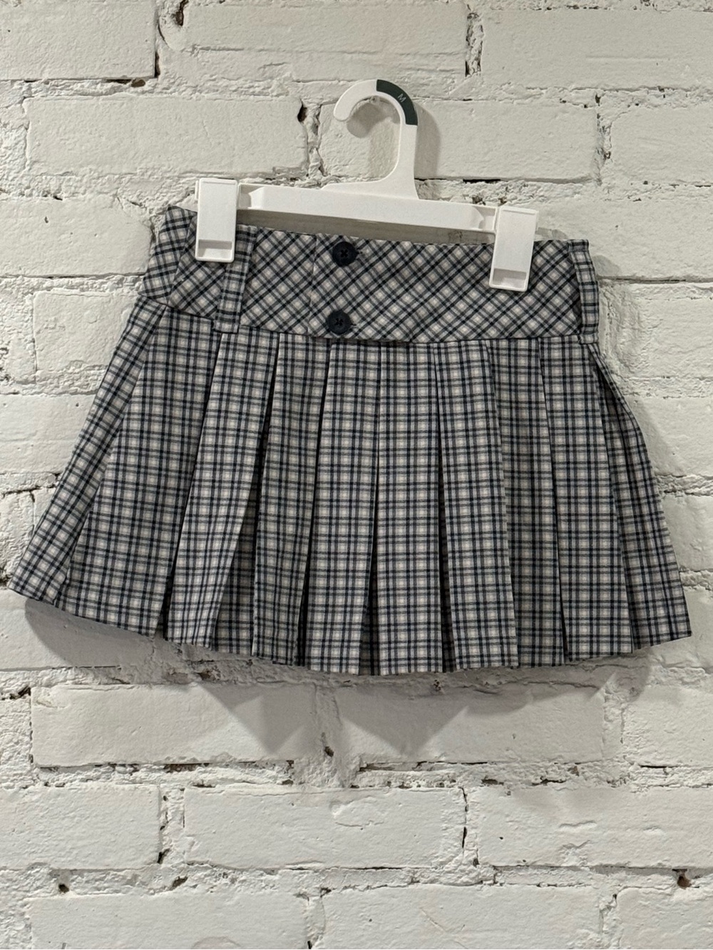 Zara Plaid Mini Skirt in Gray & Black Size Small